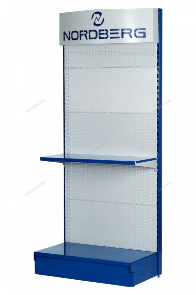 Стеллаж перфорированный c малым фризом NSHELV-2300+FRE-10+NSHELV-CP