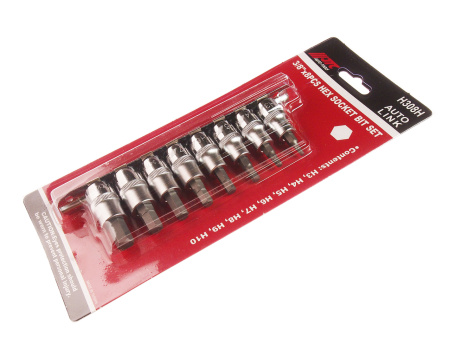 Набор бит-головок 3/8" HEX H3-H10 8 предметов JTC