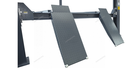 Подъемник четырехстоечный 5 т, c ручной траверсой 3 т N433, для сход-развала, механическое снятие 4450_MG(M)