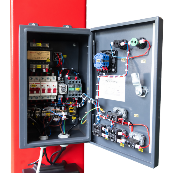 Двухстоечный  подъемник 4т с нижней синхронизацией, 380В (электрический спуск) GTE-H102