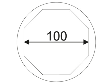 Головка торцевая 1" 100мм 8-гранная для ступичных гаек задних колес (SCANIA) JTC-1561