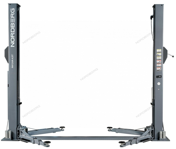 Подъемник 380V 2х стоечный 4,5т NORDBERG N4124AM-4,5G (серый)