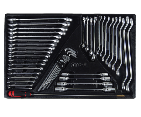 Набор инструментов для тележки инструментальной JTC-5640 (2-я секция) 45 предметов JTC-56402