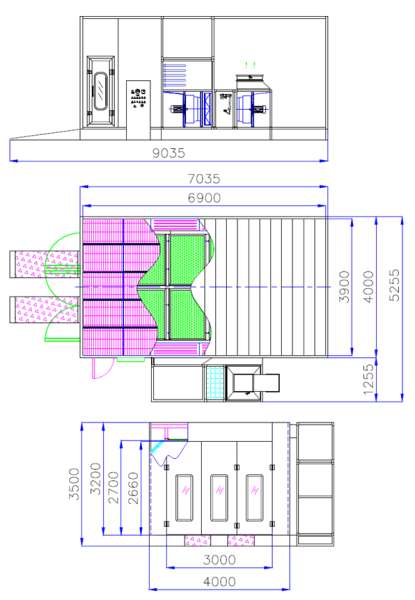Окрасочно-сушильная камера Guangli GL3 LUX (ТЭН)
