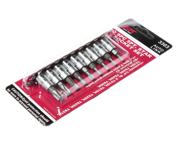 Набор бит 1/4" TORX 5-ти гранных TS10H-TS50H 9 предметов JTC-3303