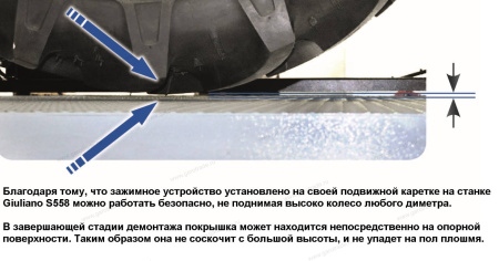Шиномонтажный станок для колес грузовых автомобилей тракторов и спецтехники до 47 (58) дюймов Giuliano S558