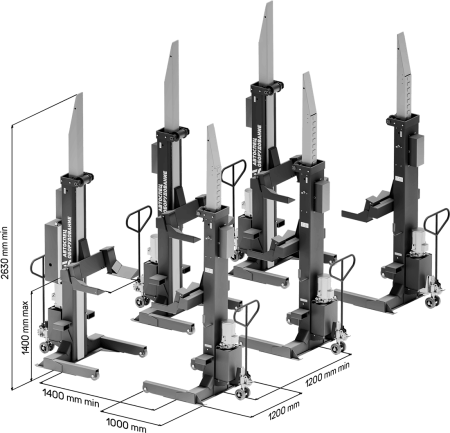 Подкатной автомобильный подъемник электрогидравлический ПГ-45