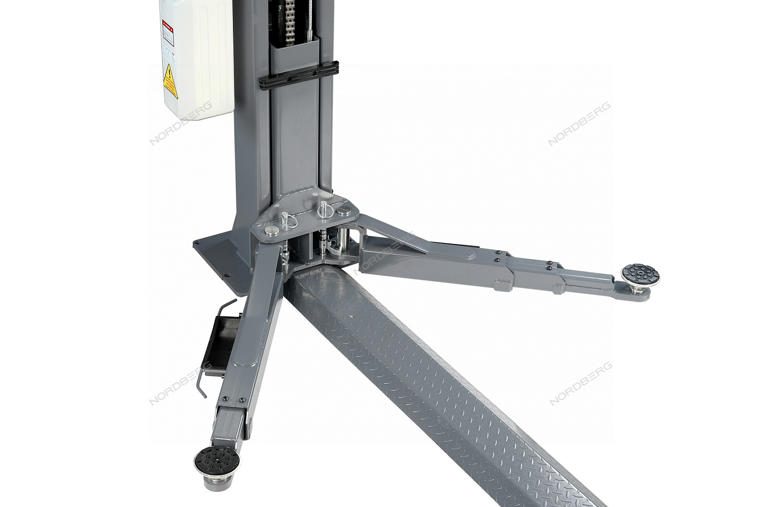 Подъемник 380V 2х стоечный 4,5т NORDBERG N4124AM-4,5G (серый)