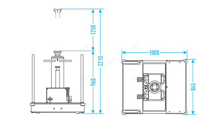 Домкрат пневмогидравлический ямный (канавный подъемник), 15 т N601T