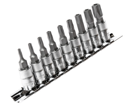 Набор бит 1/4" TORX 5-ти гранных TS10H-TS50H 9 предметов JTC-3303