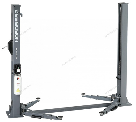 Подъемник 380V 2х стоечный 4,5т NORDBERG N4124AM-4,5G (серый)