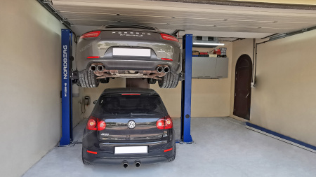 Подъемник 2х стоечный 4т со снятием стопоров с одной колонны N4120BM-4B