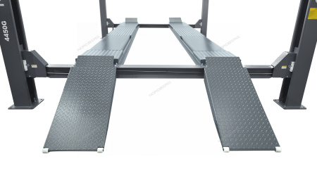 Подъемник четырехстоечный 5 т, c ручной траверсой 3 т N433, для сход-развала, механическое снятие 4450_MG(M)