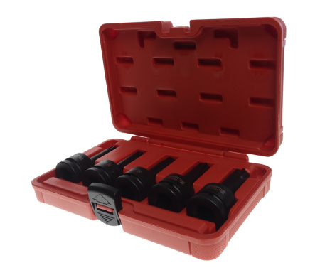 Набор головок ударных TORX 3/4" 5 шт.(T60,T70,T80,T90,T100) L=100мм в кейсе JTC
