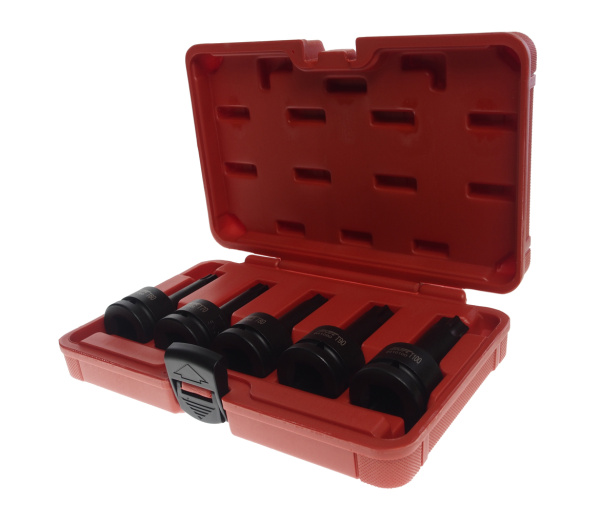 Набор головок ударных TORX 3/4" 5 шт.(T60,T70,T80,T90,T100) L=100мм в кейсе JTC