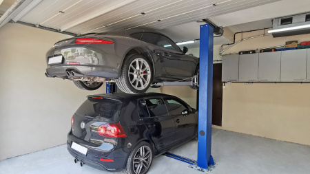 Подъемник 2х стоечный 4т со снятием стопоров с одной колонны N4120BM-4B