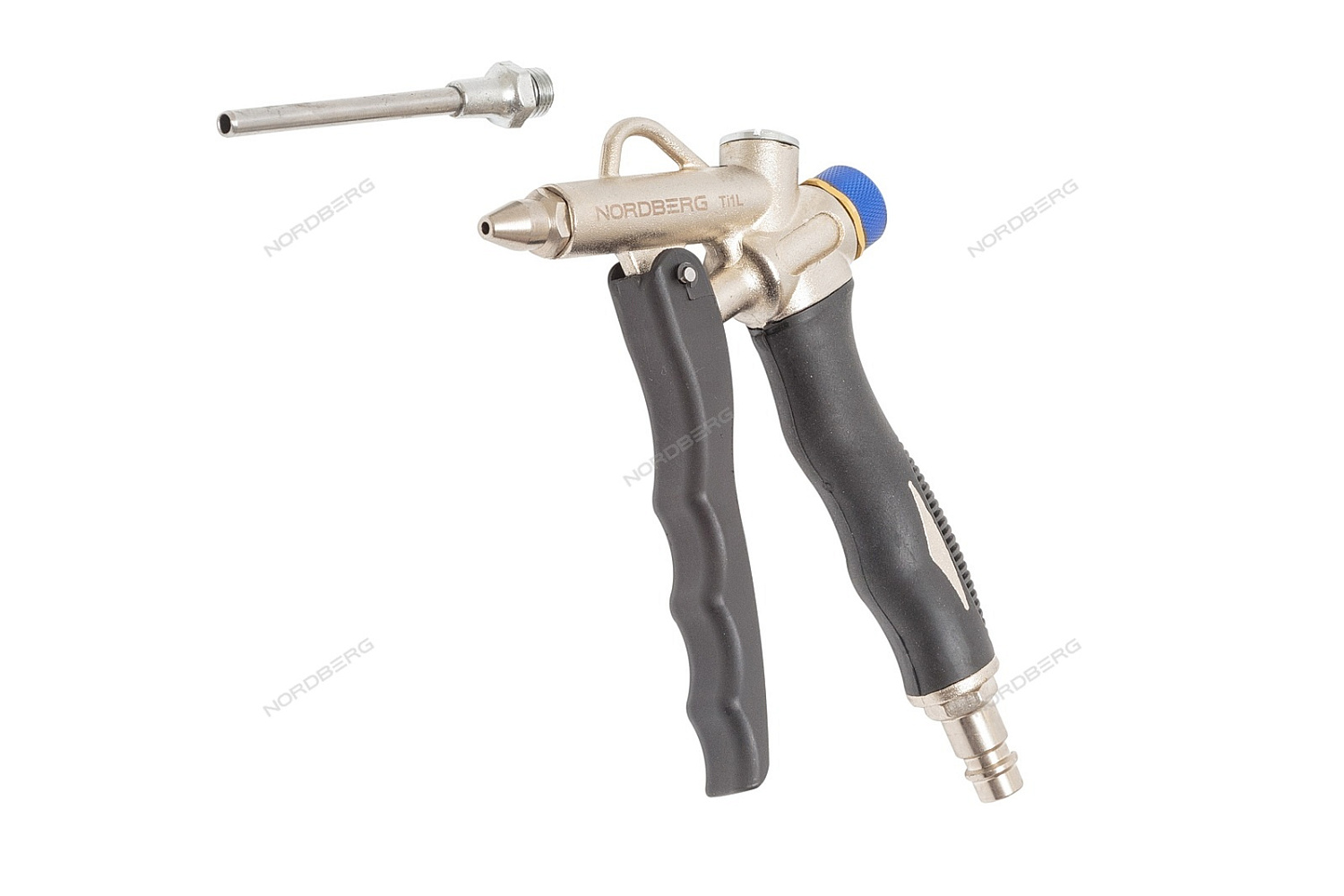 Пистолет продувочный с регулировкой воздушного потока + насадка удлинитель 10см TI1L