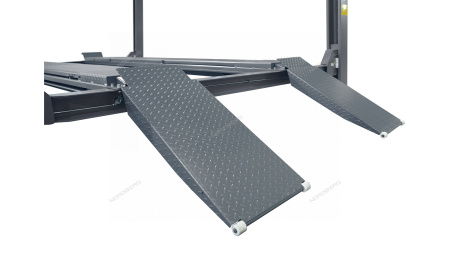 Подъемник четырехстоечный 5 т, c ручной траверсой 3 т N433, для сход-развала, механическое снятие 4450_MG(M)