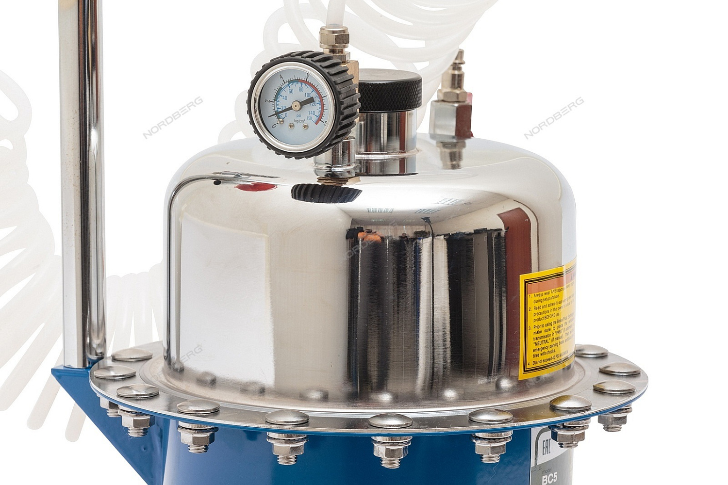 Установка пневматическая для прокачки тормозной системы и системы сцепления, об. 6 л. NORDBERG BC5