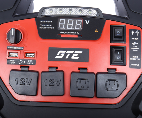 Устройство пусковое 12-15V 1250А 18000мА/ч (power bank) GTE-P204