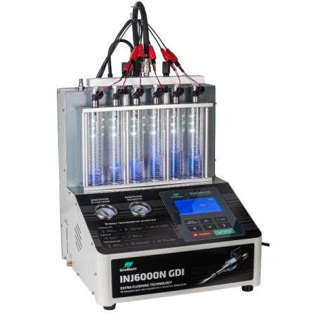 Стенд для ультрозвуковой очистки и проверки 6-ти форсунок GrunBaum INJ6000N GDI
