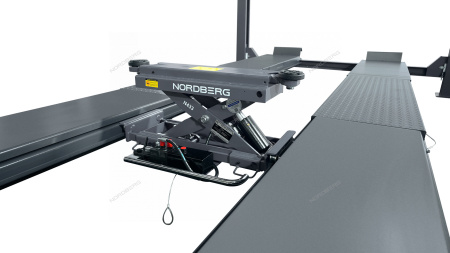 Подъемник четырехстоечный 5 т, c ручной траверсой 3 т N433, для сход-развала, механическое снятие 4450_MG(M)