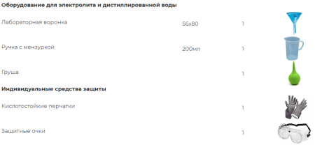 Комплект аккумуляторщика КА-101