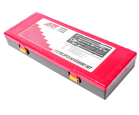 Набор инструментов 8 предметов слесарно-монтажный 1/2" (ключ трещот.,ворот.,удлинит.) в кейсе JTC-K4082