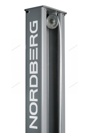 Подъемник 380V 2х стоечный 4,5т NORDBERG N4124AM-4,5G (серый)